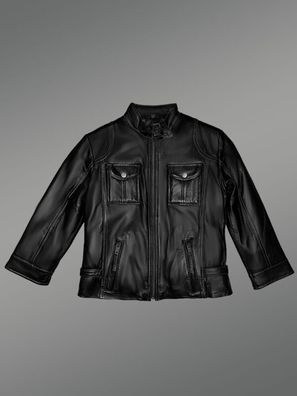 Kid’s Leather Bomber Jacket