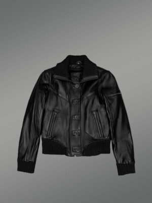 Kid’s Leather Bomber Jacket