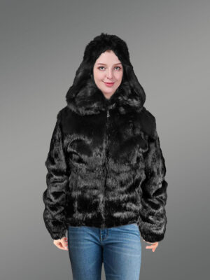 Authentic Rabbit Fur Bomber