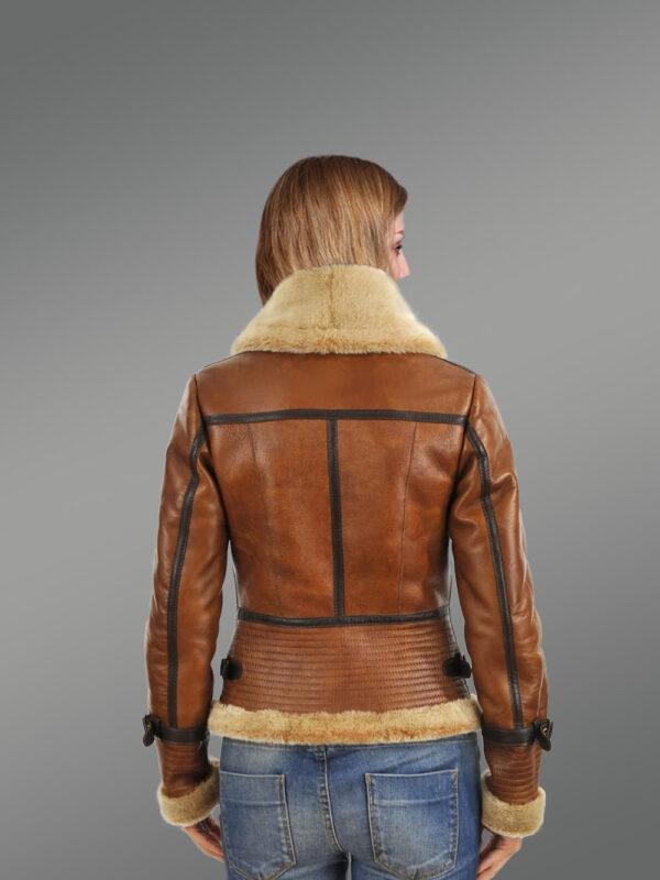Shearling Bomber for Women - Image 4