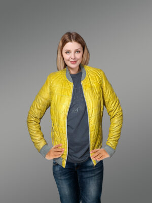 Down Leather Bomber