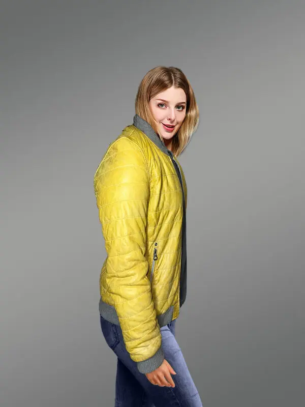 Down Leather Bomber - Image 4