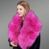 Womens Arctic Fox Stylish Furry Collar Scarf