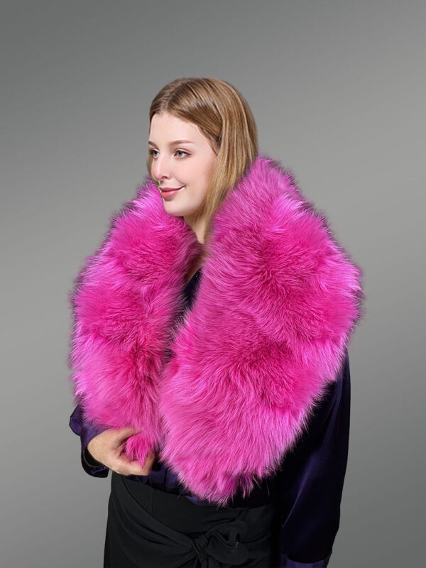 Womens Arctic Fox Stylish Furry Collar Scarf