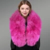 Womens Arctic Fox Stylish Furry Collar Scarf