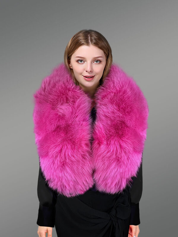 Womens Arctic Fox Stylish Furry Collar Scarf