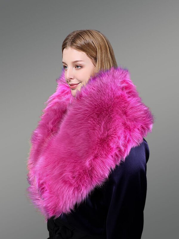 Womens Arctic Fox Stylish Furry Collar Scarf