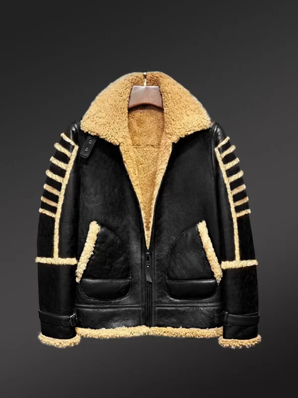 Sheepskin Shearling Aviator Jacket for Men