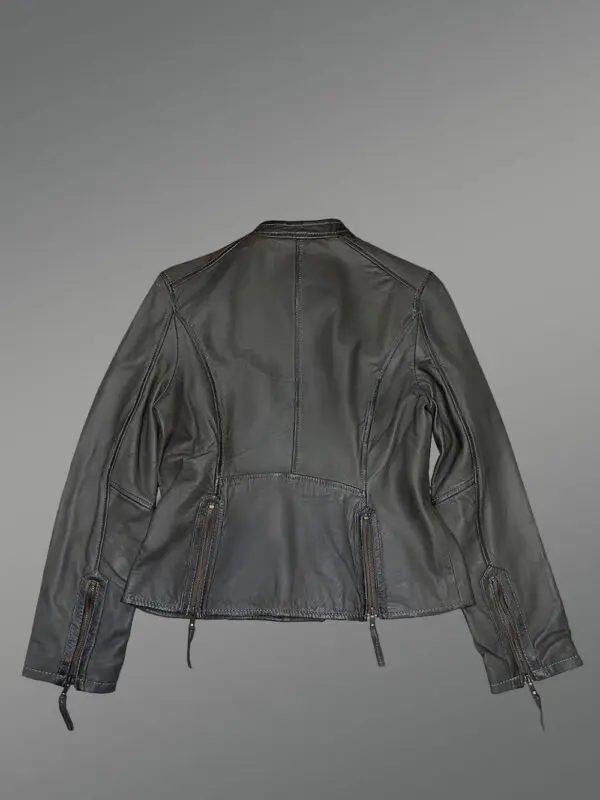 Women’s Moto Leather Jacket - Image 7