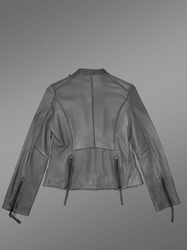 Women’s Moto Leather Jacket - Image 10