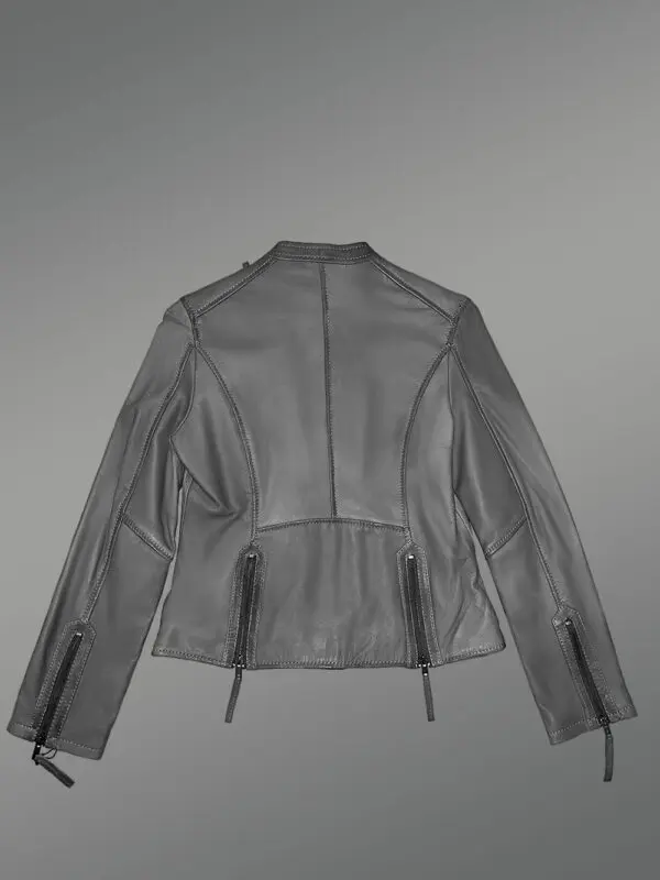 Women’s Moto Leather Jacket - Image 10