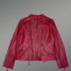 Moto Leather Jacket in Red