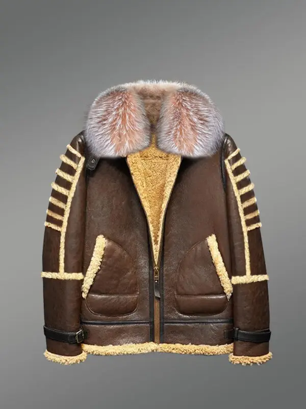 Authentic bomber jacket with Fur Hood - Image 2