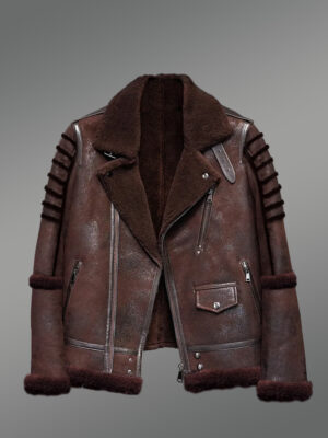 Sheepskin Shearling Featured in Bomber for Men
