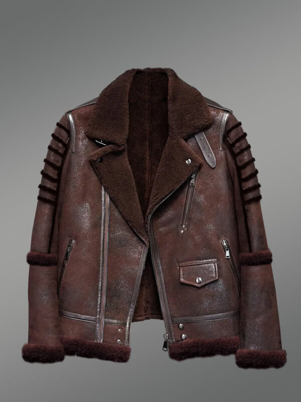 Sheepskin Shearling Featured in Bomber for Men