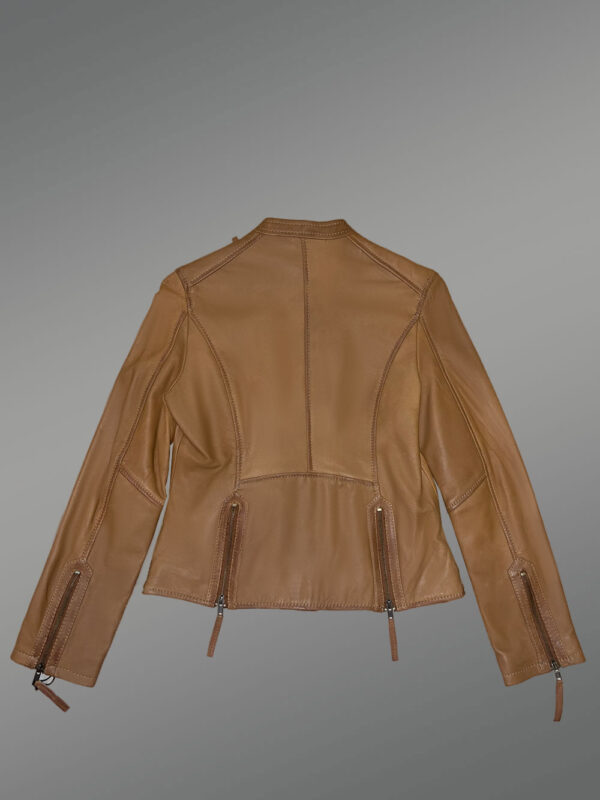 Women’s Moto Leather Jacket - Image 3