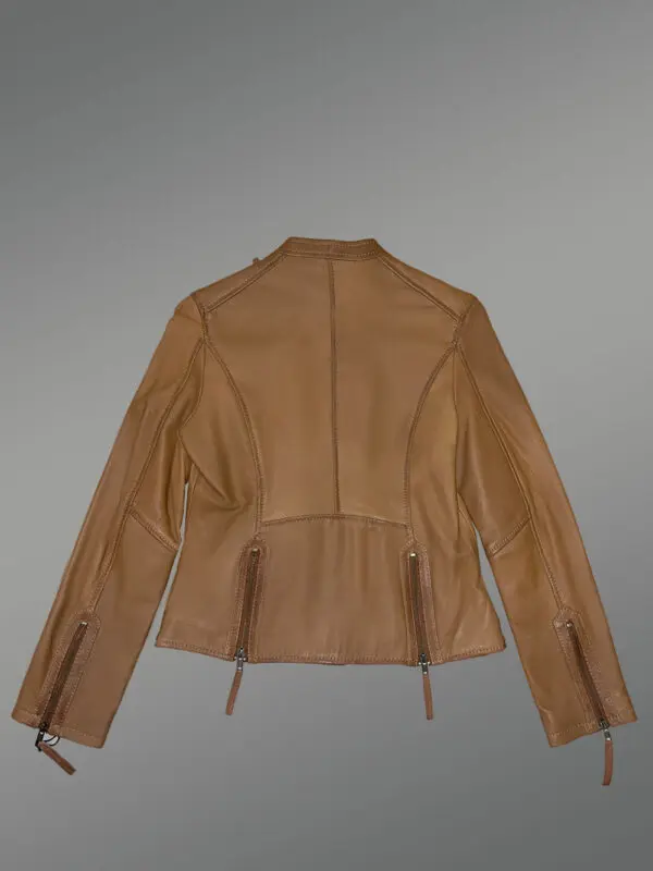 Women’s Moto Leather Jacket - Image 3