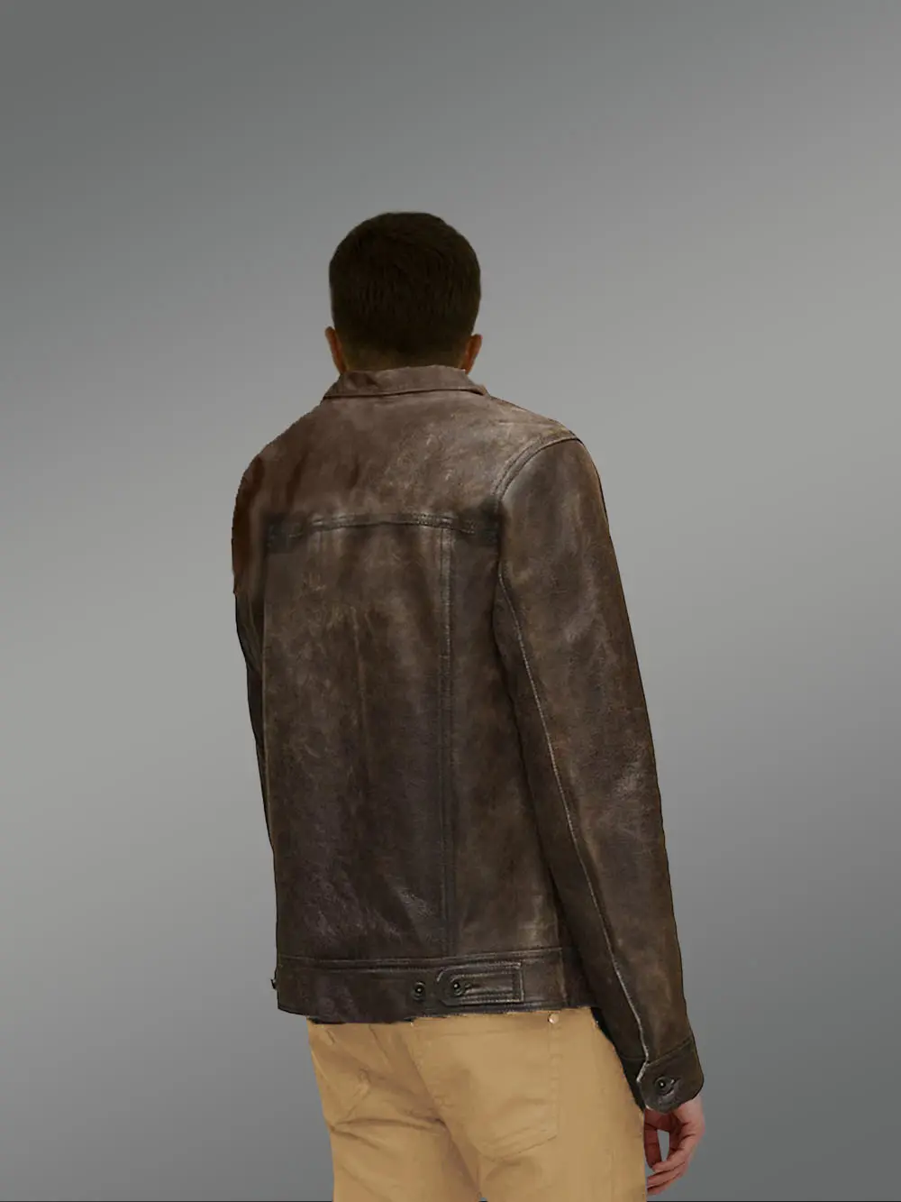 Authentic Leather Jacket in Long Sleeves for Men - Image 4