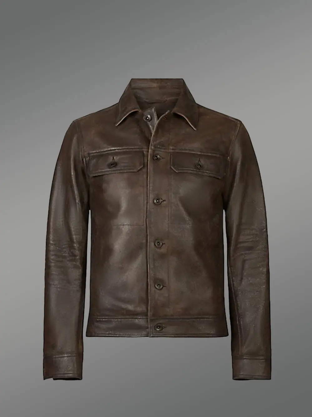 Authentic Leather Jacket in Long Sleeves for Men - Image 5