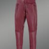 Wine Leather Joggers