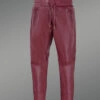 Wine Leather Joggers