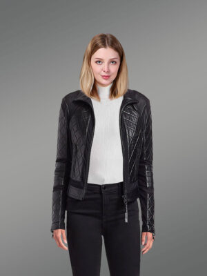 Moto Leather Jacket for Women