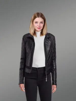 Moto Leather Jacket for Women
