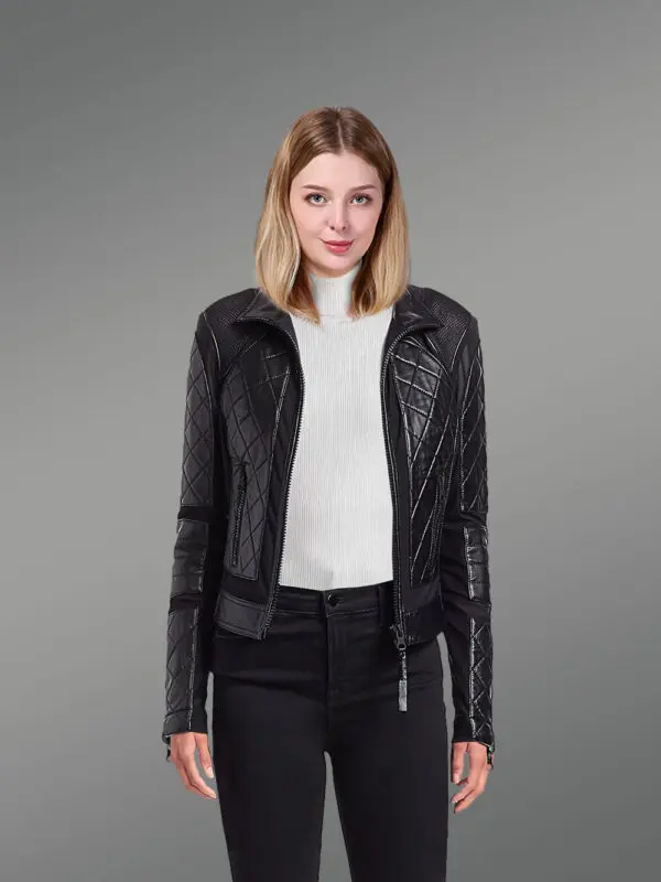 Moto Leather Jacket for Women