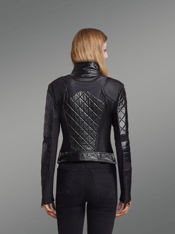 Moto Leather Jacket for Women - Image 3