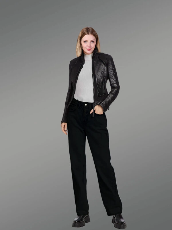 Moto Leather Jacket for Women - Image 2