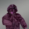 Kids’ Purple Rabbit Fur Bomber Jacket