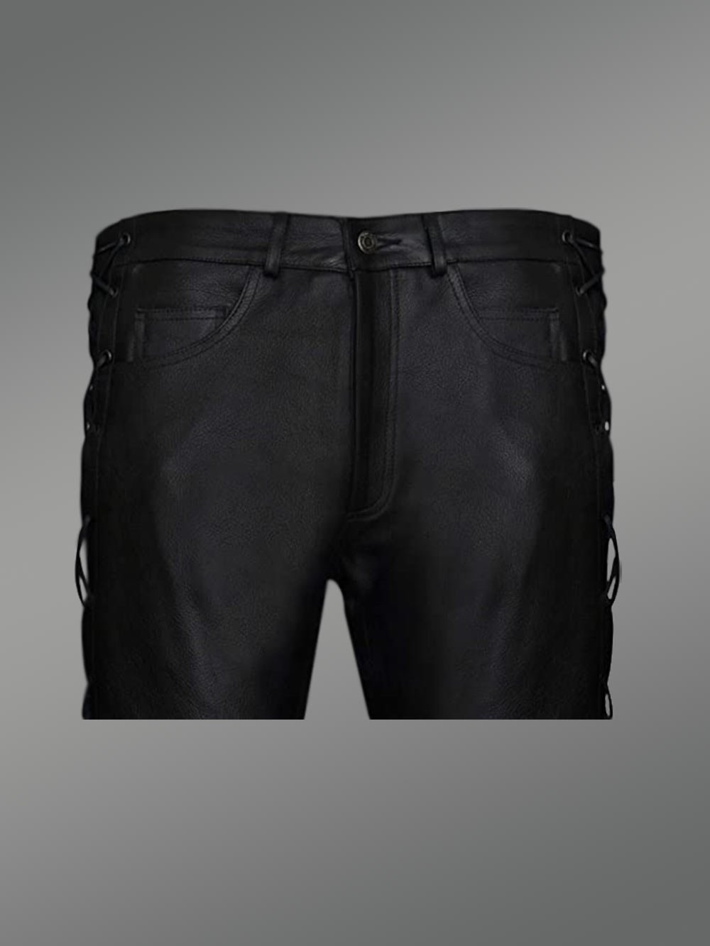 Leather Joggers in Black - Image 4