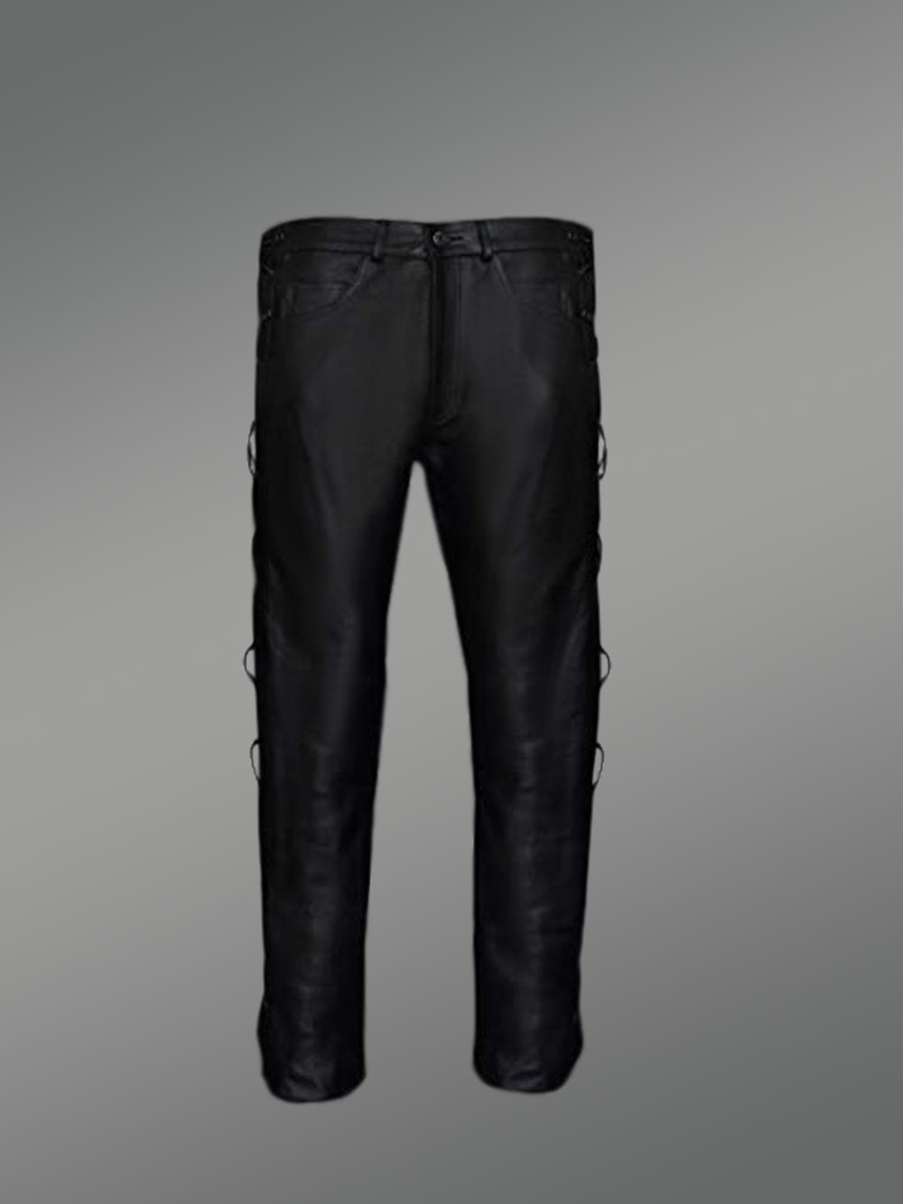 Leather Joggers in Black