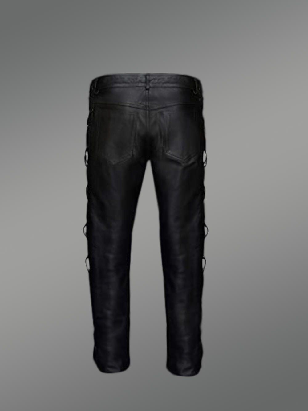 Leather Joggers in Black - Image 3