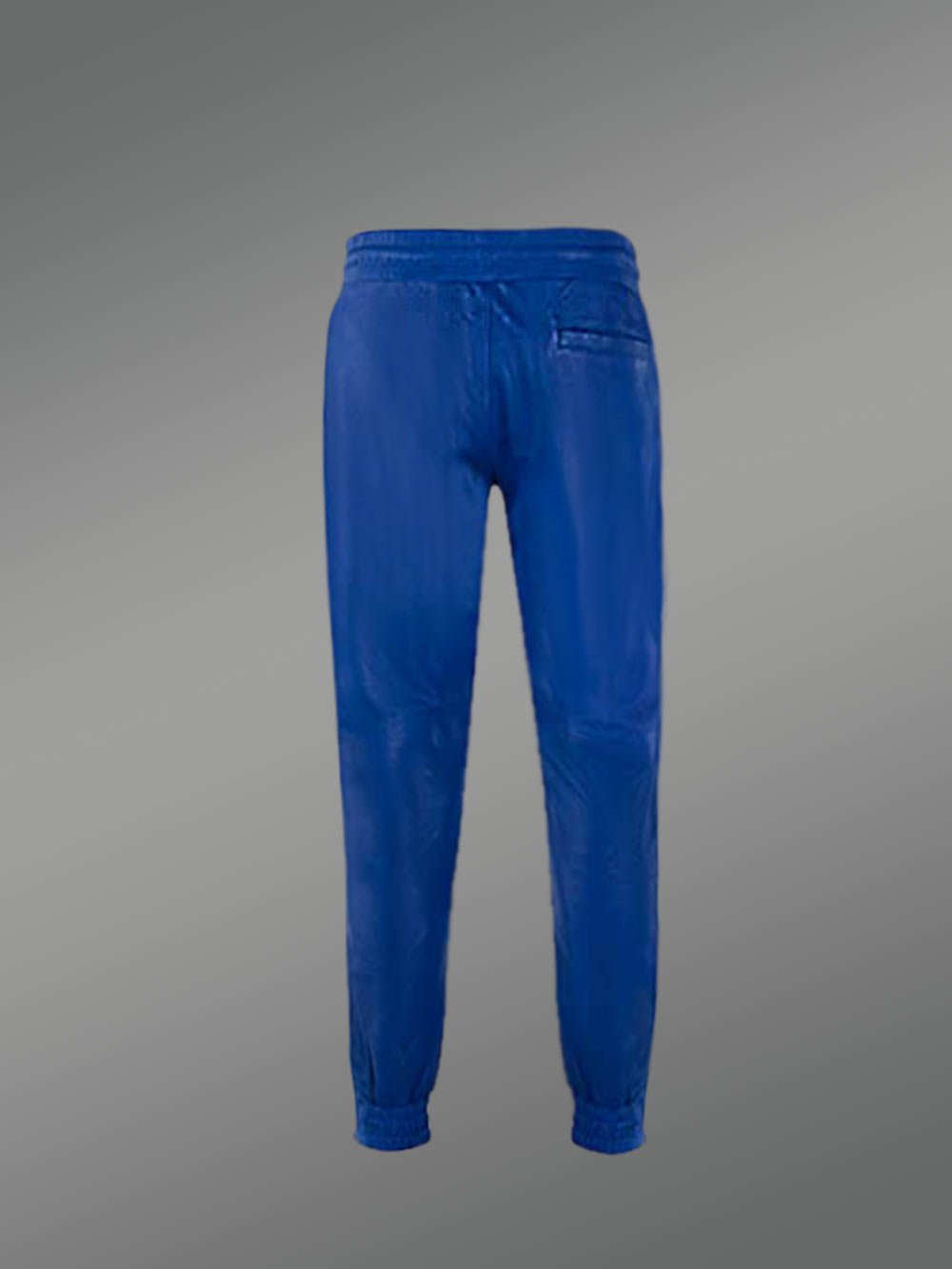 Leather Joggers in Blue - Image 3