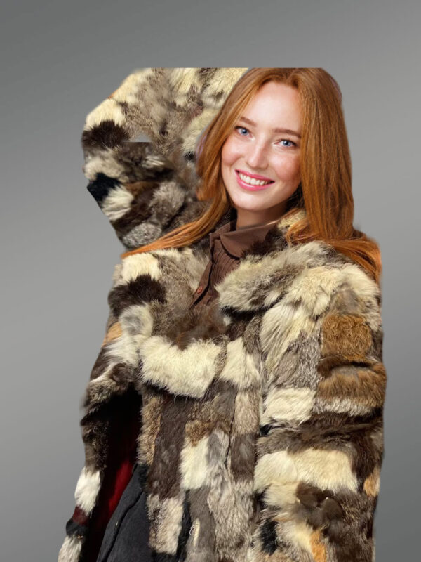 Long Rabbit Fur Coat for Women - Image 2