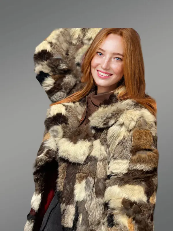 Long Rabbit Fur Coat for Women - Image 2