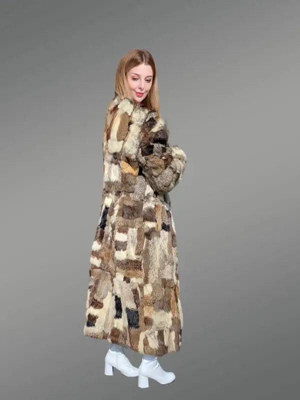 Long Rabbit Fur Coat for Women - Image 5