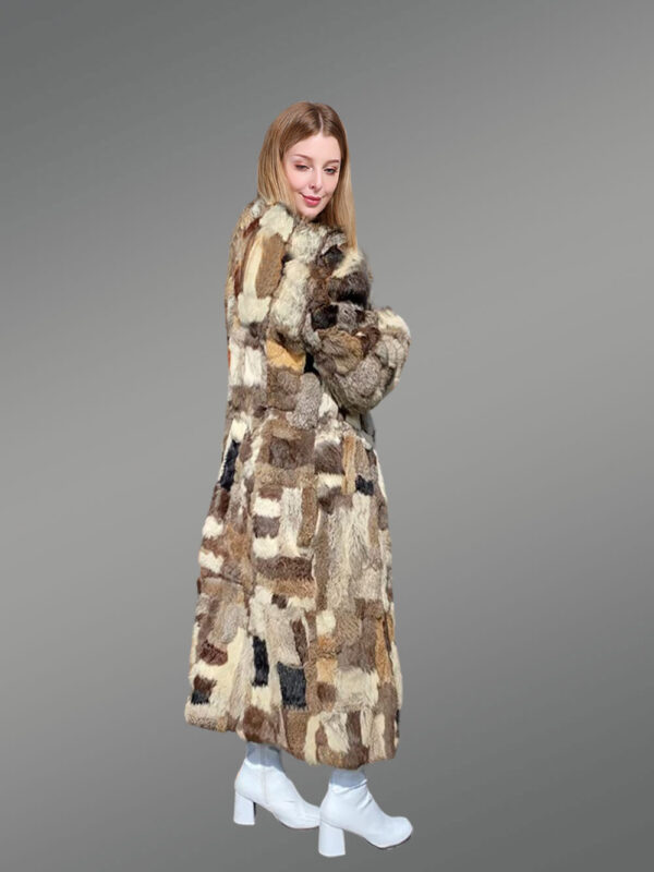 Long Rabbit Fur Coat for Women - Image 3