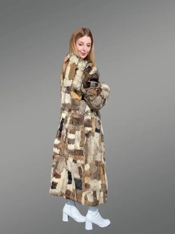 Long Rabbit Fur Coat for Women - Image 3