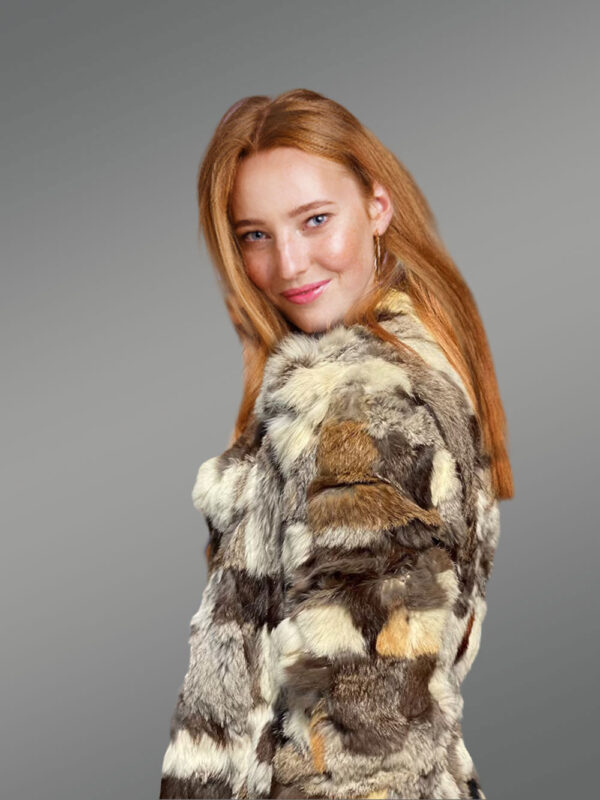 Long Rabbit Fur Coat for Women - Image 4