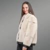 Rabbit Fur Baggy Coat for women front