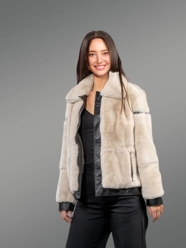 Rabbit Fur Baggy Coat for women