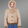 Rabbit Fur Dressy Bomber Jacket