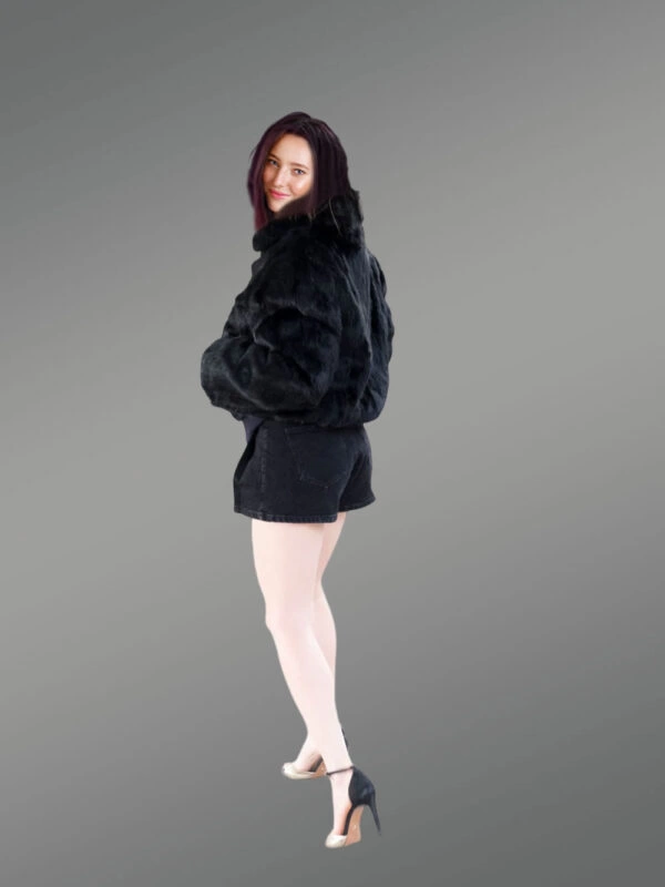 Women Turtle neck Bomber - Image 8