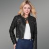 Crop Leather Motorcycle Jacket