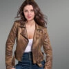 Vintage Brown Biker Jacket