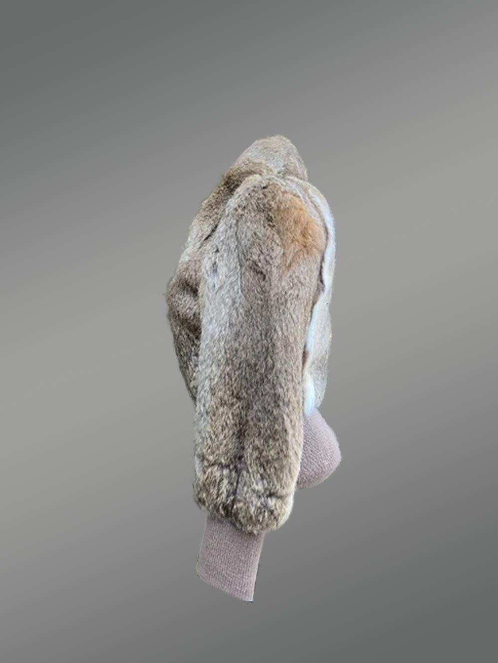 Hare Fur Bomber Jacket for Women in Natural Color - Image 12