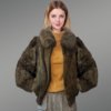 Real Rabbit Fur Bomber For Stylish Womens
