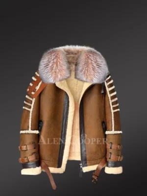 Authentic Tan Shearling Jacket